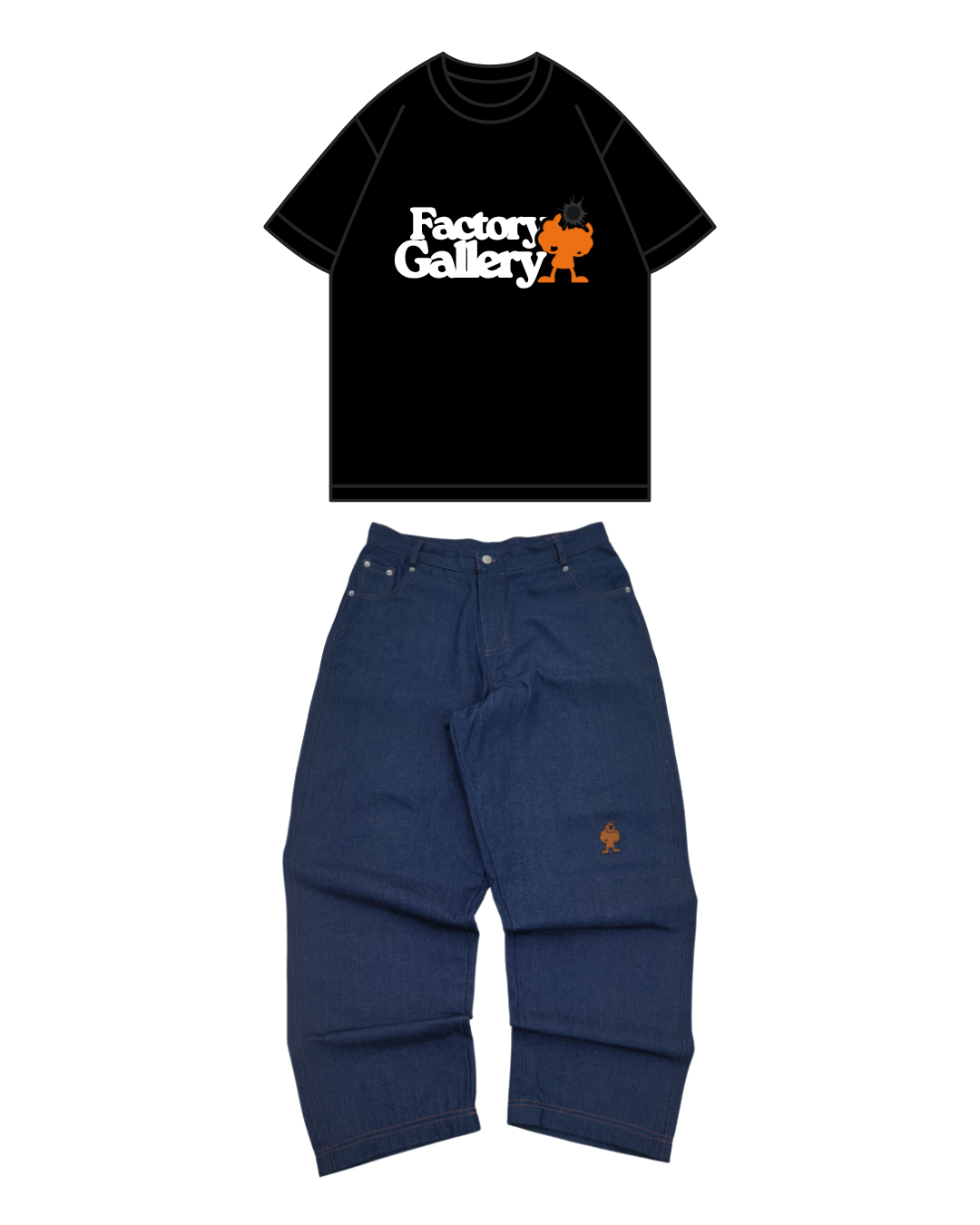 BLACK TEE + DENIM BUNDLE