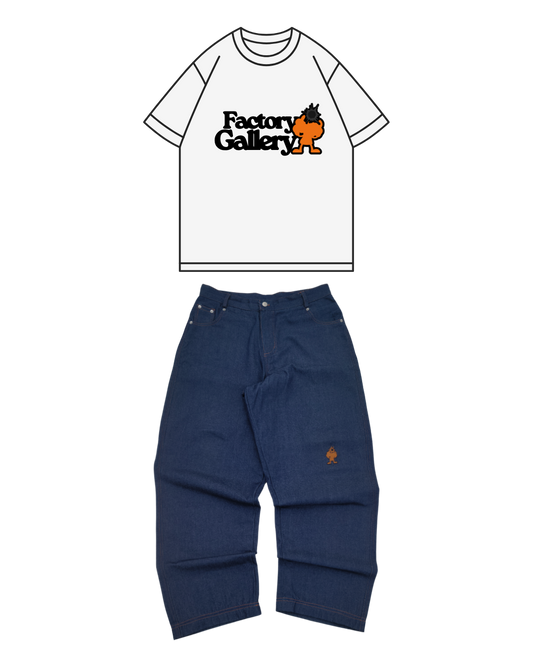 WHITE TEE + DENIM BUNDLE
